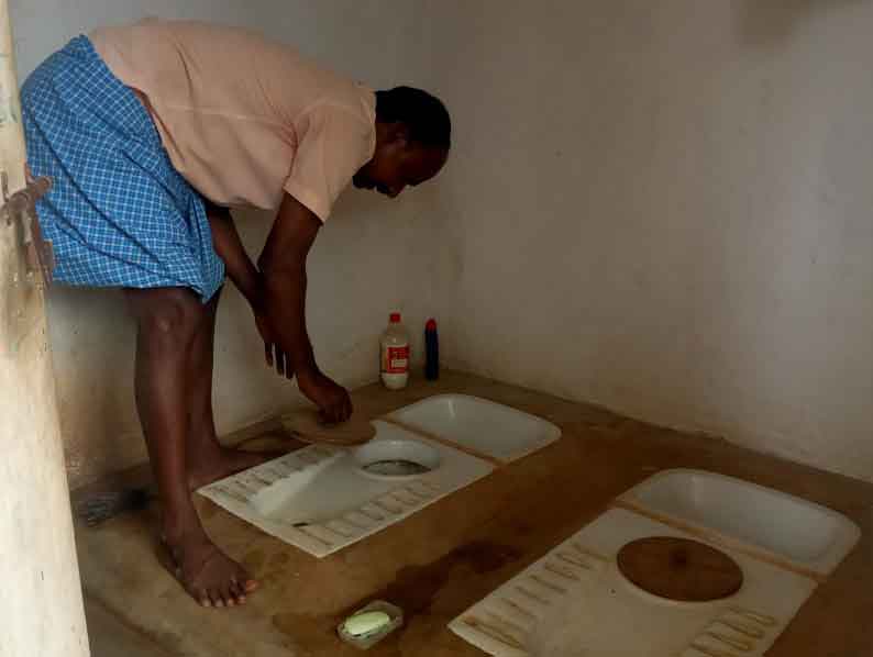 Urine diverting dry toilets